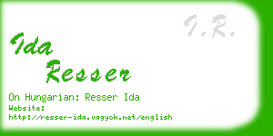 ida resser business card